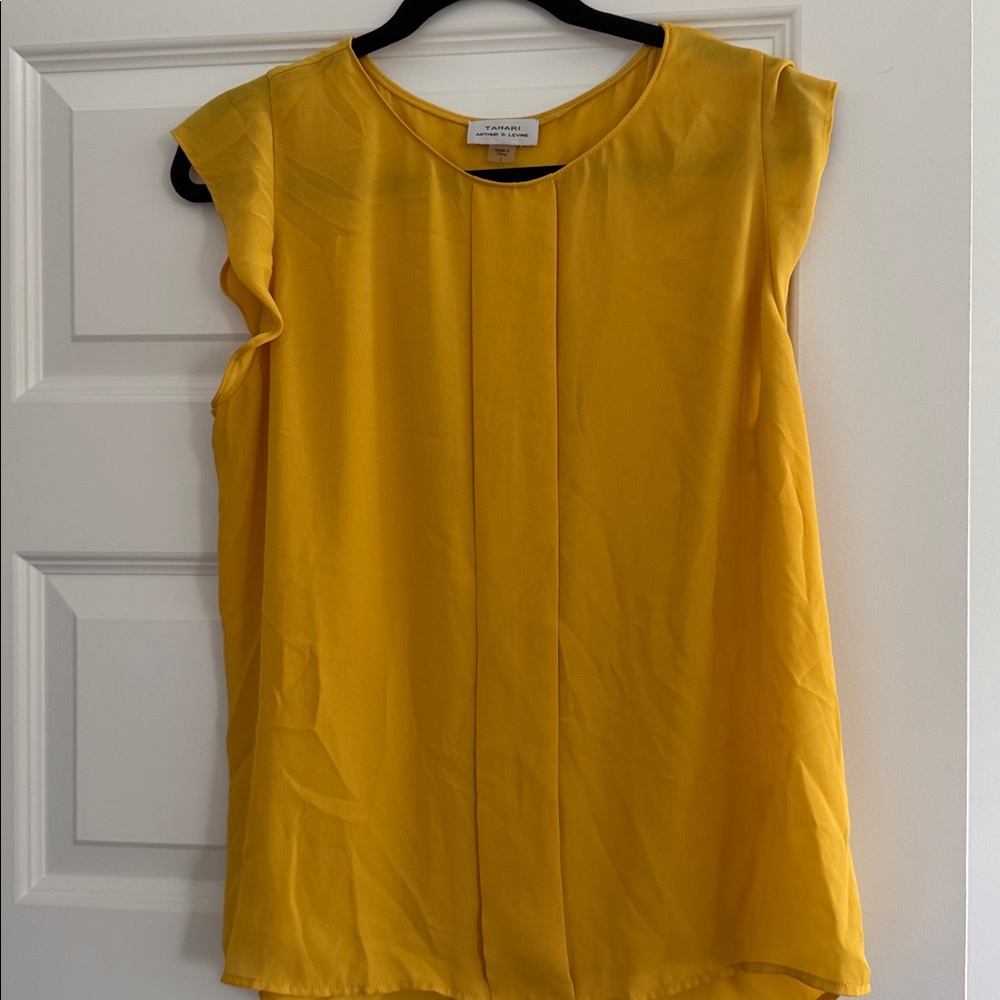 Yellow Sleeveless Blouse